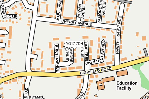 YO17 7DH map - OS OpenMap – Local (Ordnance Survey)