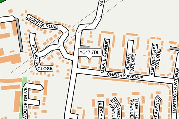 YO17 7DL map - OS OpenMap – Local (Ordnance Survey)