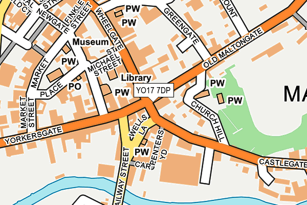 YO17 7DP map - OS OpenMap – Local (Ordnance Survey)