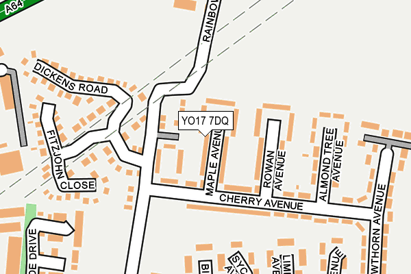 YO17 7DQ map - OS OpenMap – Local (Ordnance Survey)