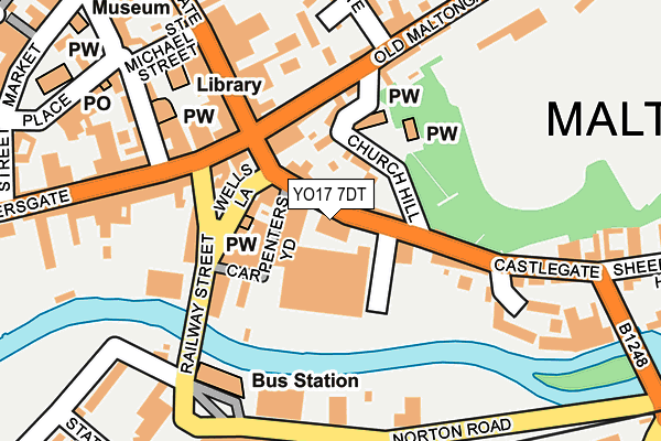 YO17 7DT map - OS OpenMap – Local (Ordnance Survey)