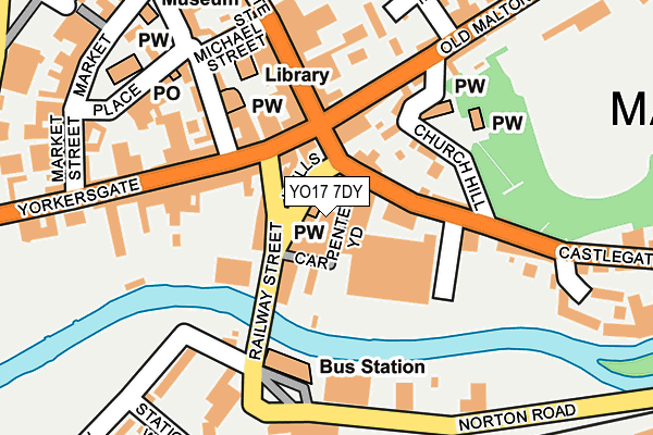 YO17 7DY map - OS OpenMap – Local (Ordnance Survey)