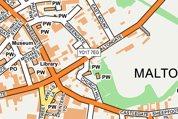 YO17 7EG map - OS OpenMap – Local (Ordnance Survey)