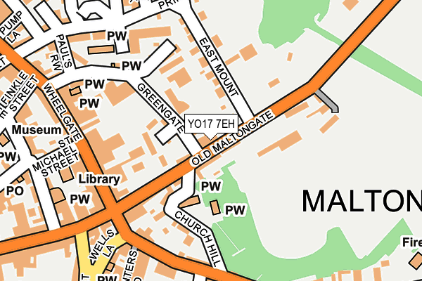 YO17 7EH map - OS OpenMap – Local (Ordnance Survey)