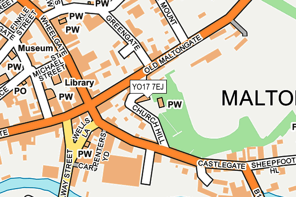 YO17 7EJ map - OS OpenMap – Local (Ordnance Survey)