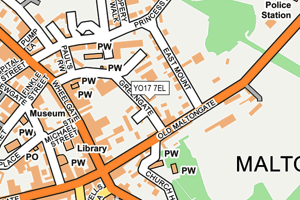 YO17 7EL map - OS OpenMap – Local (Ordnance Survey)