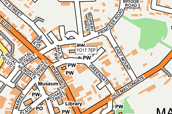 YO17 7EP map - OS OpenMap – Local (Ordnance Survey)