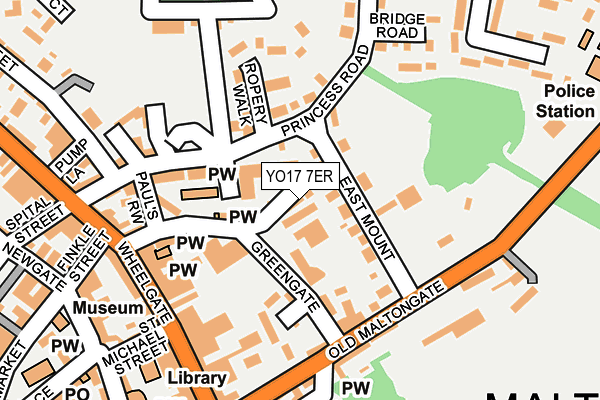 YO17 7ER map - OS OpenMap – Local (Ordnance Survey)