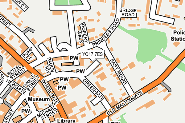 YO17 7ES map - OS OpenMap – Local (Ordnance Survey)