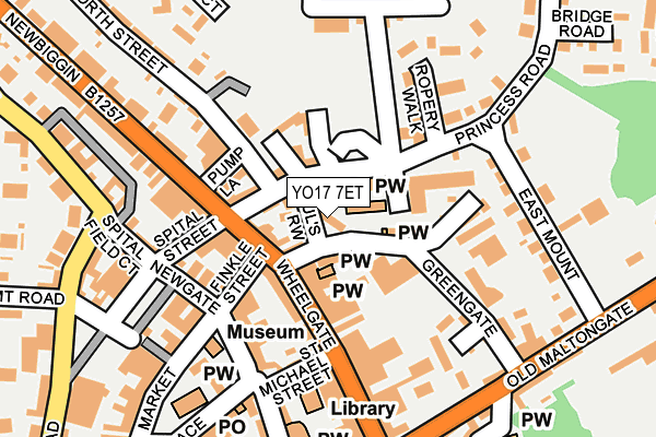 YO17 7ET map - OS OpenMap – Local (Ordnance Survey)