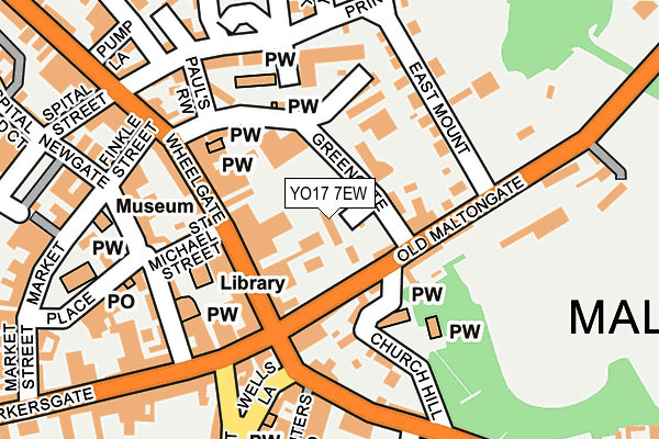 YO17 7EW map - OS OpenMap – Local (Ordnance Survey)