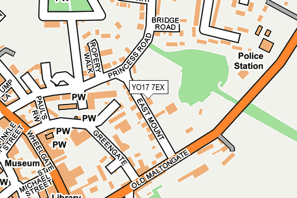 YO17 7EX map - OS OpenMap – Local (Ordnance Survey)