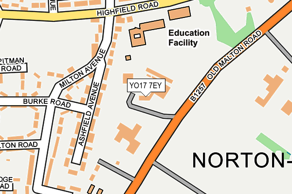 YO17 7EY map - OS OpenMap – Local (Ordnance Survey)