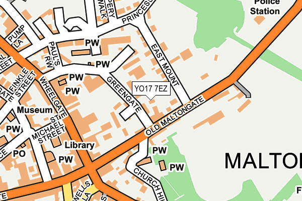 YO17 7EZ map - OS OpenMap – Local (Ordnance Survey)