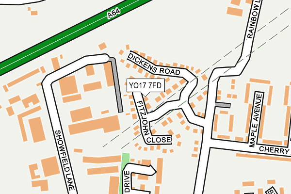 YO17 7FD map - OS OpenMap – Local (Ordnance Survey)
