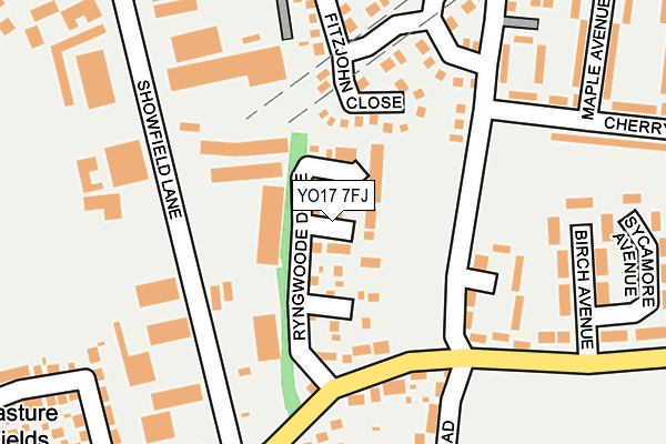 YO17 7FJ map - OS OpenMap – Local (Ordnance Survey)