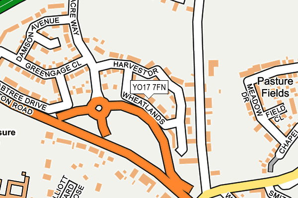 YO17 7FN map - OS OpenMap – Local (Ordnance Survey)