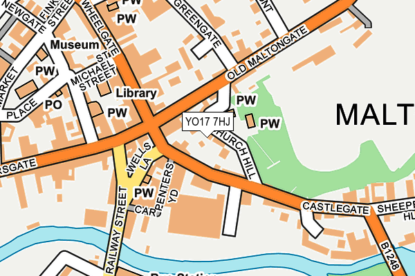 YO17 7HJ map - OS OpenMap – Local (Ordnance Survey)