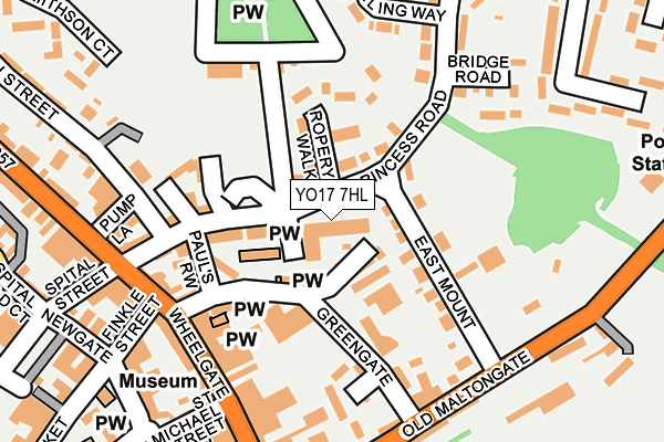 YO17 7HL map - OS OpenMap – Local (Ordnance Survey)