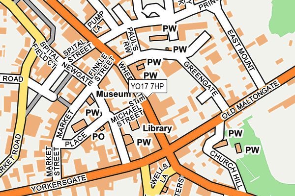 YO17 7HP map - OS OpenMap – Local (Ordnance Survey)