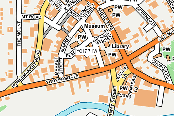 YO17 7HW map - OS OpenMap – Local (Ordnance Survey)