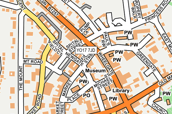 YO17 7JD map - OS OpenMap – Local (Ordnance Survey)
