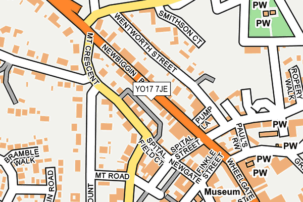 YO17 7JE map - OS OpenMap – Local (Ordnance Survey)