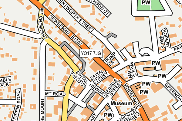 YO17 7JG map - OS OpenMap – Local (Ordnance Survey)