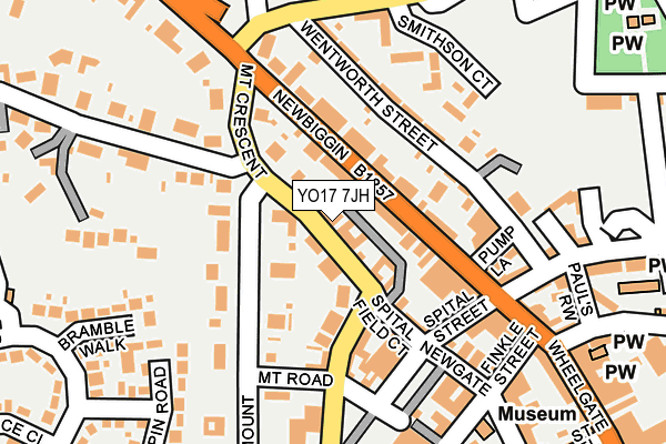 YO17 7JH map - OS OpenMap – Local (Ordnance Survey)