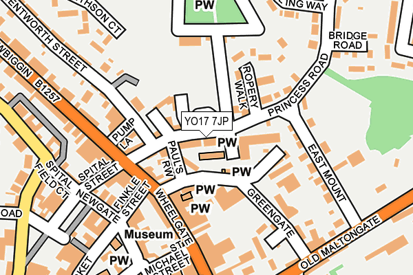 YO17 7JP map - OS OpenMap – Local (Ordnance Survey)