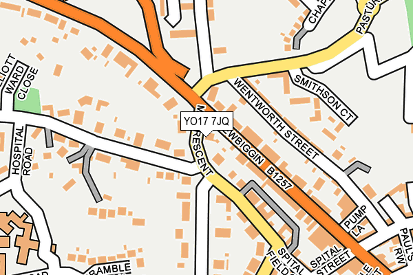 YO17 7JQ map - OS OpenMap – Local (Ordnance Survey)