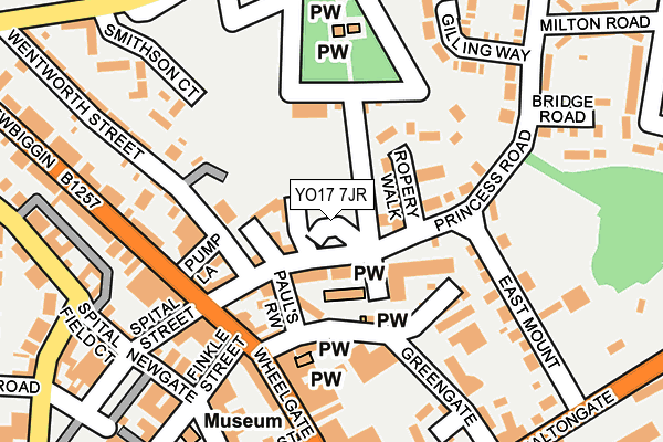 YO17 7JR map - OS OpenMap – Local (Ordnance Survey)