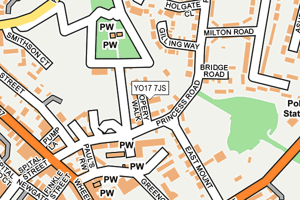 YO17 7JS map - OS OpenMap – Local (Ordnance Survey)