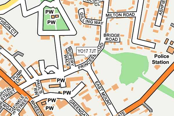 YO17 7JT map - OS OpenMap – Local (Ordnance Survey)