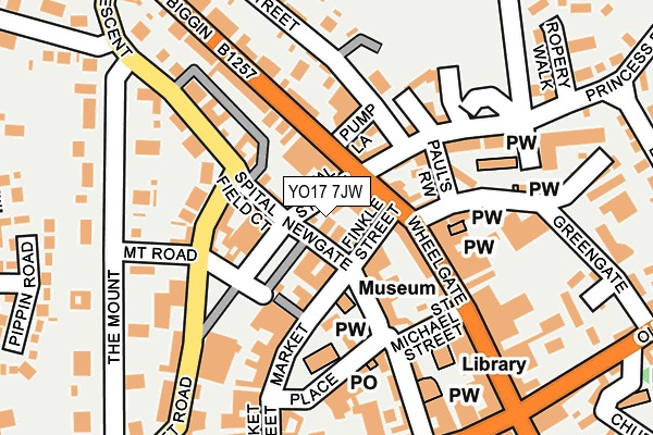 YO17 7JW map - OS OpenMap – Local (Ordnance Survey)