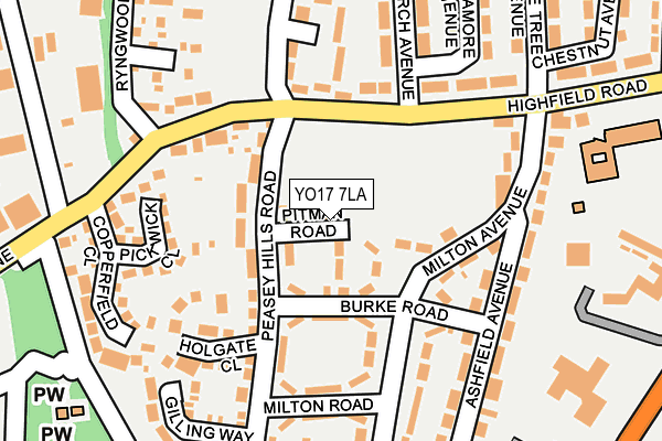 YO17 7LA map - OS OpenMap – Local (Ordnance Survey)
