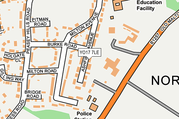 YO17 7LE map - OS OpenMap – Local (Ordnance Survey)