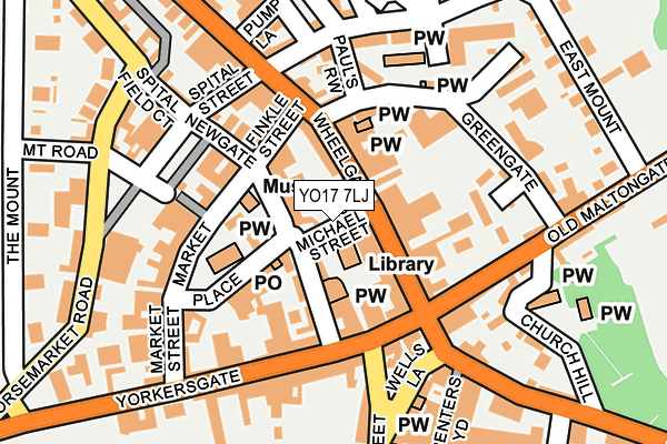 YO17 7LJ map - OS OpenMap – Local (Ordnance Survey)