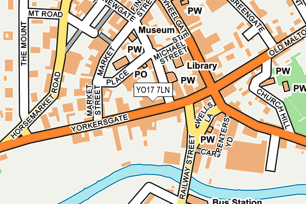 YO17 7LN map - OS OpenMap – Local (Ordnance Survey)