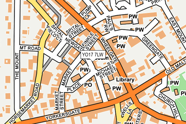 YO17 7LW map - OS OpenMap – Local (Ordnance Survey)