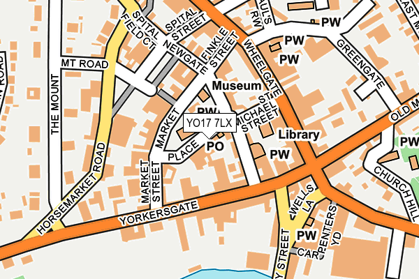 YO17 7LX map - OS OpenMap – Local (Ordnance Survey)