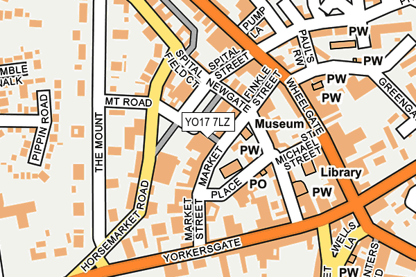YO17 7LZ map - OS OpenMap – Local (Ordnance Survey)