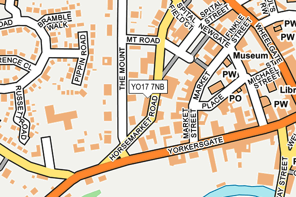 YO17 7NB map - OS OpenMap – Local (Ordnance Survey)