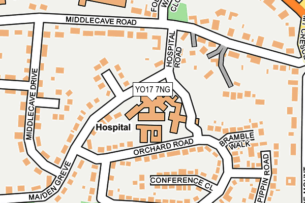 YO17 7NG map - OS OpenMap – Local (Ordnance Survey)