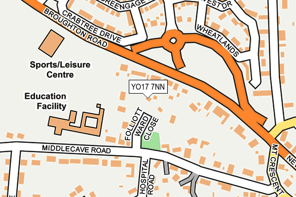 YO17 7NN map - OS OpenMap – Local (Ordnance Survey)