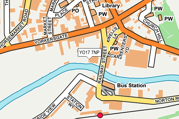 YO17 7NP map - OS OpenMap – Local (Ordnance Survey)
