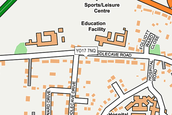 YO17 7NQ map - OS OpenMap – Local (Ordnance Survey)