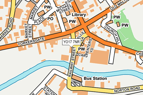 YO17 7NR map - OS OpenMap – Local (Ordnance Survey)