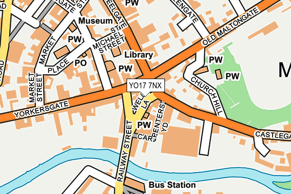 YO17 7NX map - OS OpenMap – Local (Ordnance Survey)