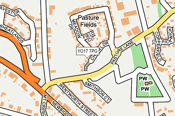 YO17 7PG map - OS OpenMap – Local (Ordnance Survey)